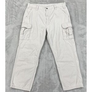 Carhartt Pants Mens 40x32 Canvas Cargo Loose Baggy Workwear Painter White Stains